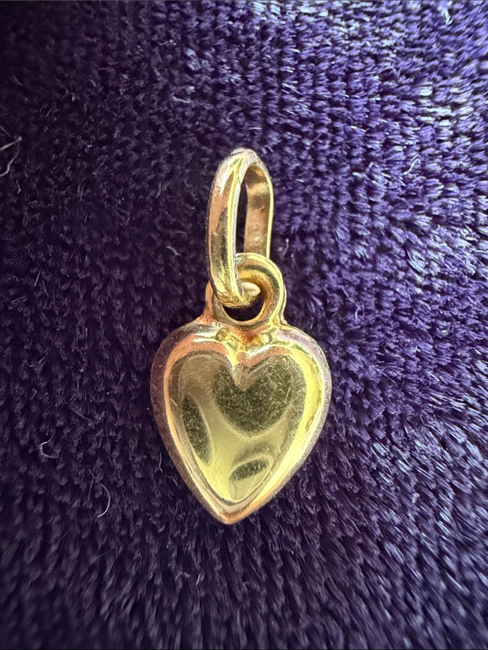 Real 18K gold heart pendant, vintage